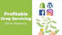 do profitable dropservicing niche research