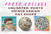 make an unique professional photo collage, photo editing