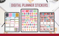 design custom digital stickers for digital planner, journal or etsy