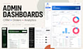 build a custom admin dashboard CRM or management system