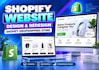 design redesign shopify store, shopify website development or dropshipping store