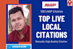 create top live local citations with perfect nap listing