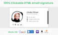 design clickable HTML email signature