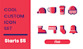 design cool custom icon set