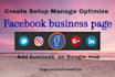 create facebook business page and add location google maps
