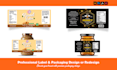unique product packaging, label and sticker design