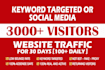drive keyword targeted or social media web traffic