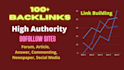 do 100 high authority dofollow link building manually