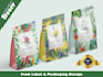 design food labels, packaging, pouches, and box designs