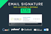 design a responsive and clickable HTML email signature