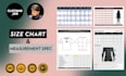 create professional size chart and measurement spec