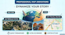 create animated map route animation