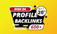 do contextual social profile backlinks manually