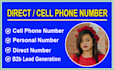 collect direct phone number, cell phone, mobile number and b2b lead generation