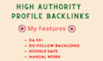 provide high da profile backlinks for google rank