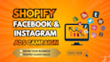do shopify facebook ads, instagram ads for leads and sales