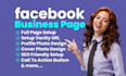 do facebook business page setup , fan page create , banner , and cover design