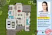 design 2d color floor plan with 3d effect
