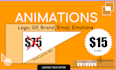 create logo, GIF, emotion or graphics animation for USD 20