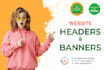 design you professional web banners and headers