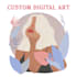 draw custom printready portrait