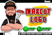 design creative cartoon and cute mascot logo design
