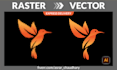 manually vectorize raster image as HD logo