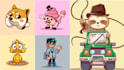 draw cute cartoon character flat design illustration