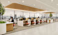 create office workspace, coworking open space and home office 3d interior design