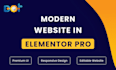 design a premium wordpress website or store with elementor pro