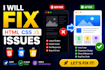fix HTML CSS javascript issues in your website or web app