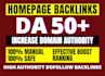 increase da 50 plus by SEO high authority backlinks