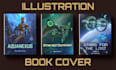 design fiction, sci fi, horror, fantasy book cover, kindle ebook cover