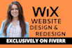design or redesign wix website or wix ecommerce store