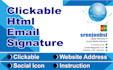 create professional clickable HTML email signature