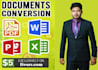 convert documents  and create clickable table of content