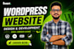 design and develop a high converting modern  wordpress website