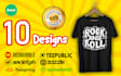 do bulk t shirt designs for merch and etsy