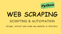 do data collection, data mining, web scarping using python