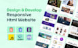 develop static html css bootstrap responsive website