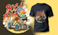 do custom design hot rod or motorcycle tshirt  design