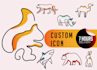 make unique lineart icon set for logo business brand and web