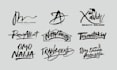 create handwritten cursive text or logo in my splatter pen