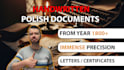translate handwritten document from polish to english