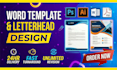 design editable ms word brochure, proposal, company profile or report template