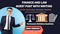publish guest post on finance or law blog with permanent backlink