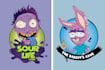 do a funny cool crazy cartoon logo, mascot