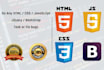 do html CSS, jquery, javascript, bootstrap