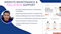 maintain, fix, redesign, and customise your full stack website