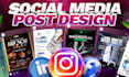 design amazing social media posts graphics for facebook, instagram ads